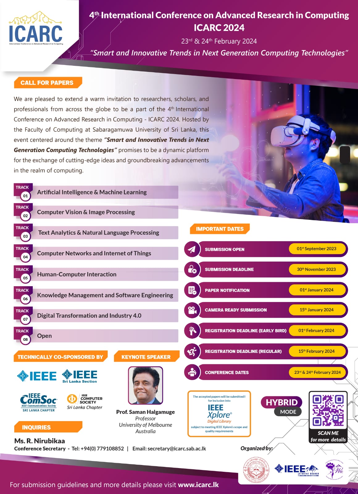 CALL FOR PAPERS ICARC2024